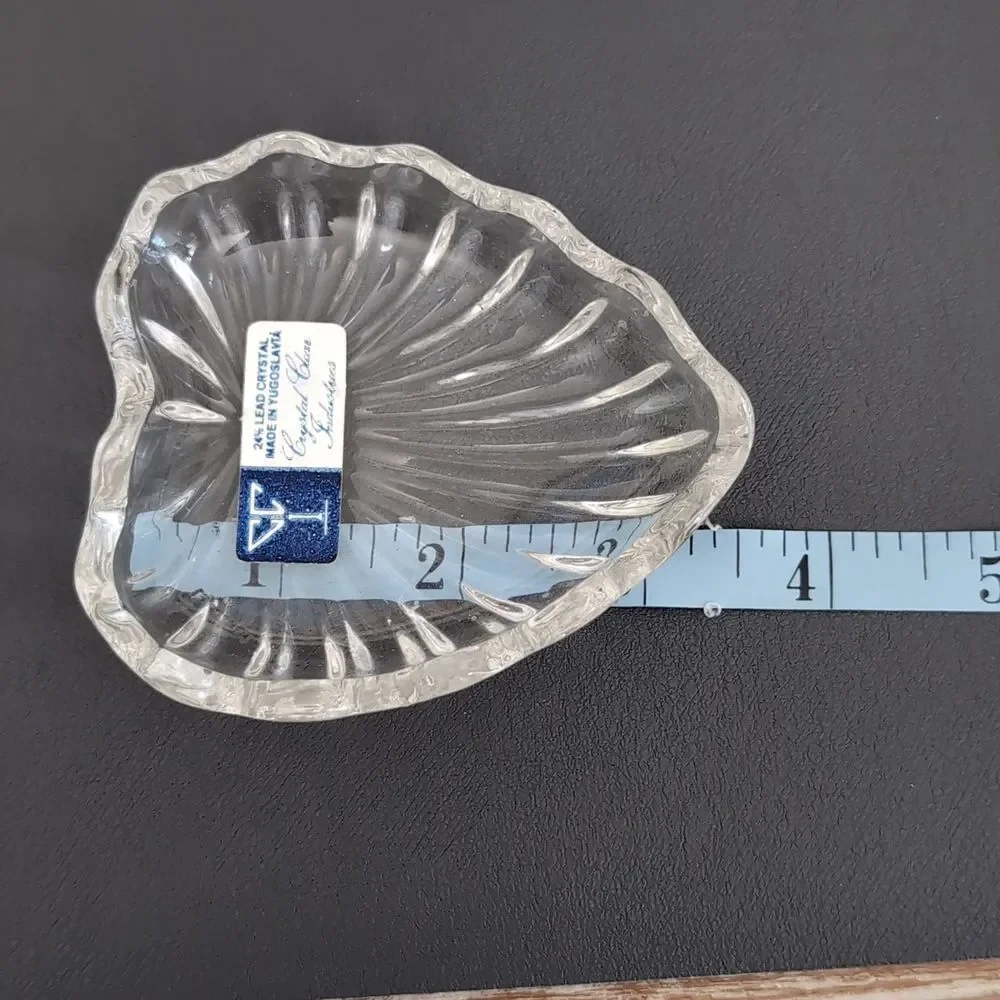 Yugoslavian Lead Crystal Heart Trinket Box
